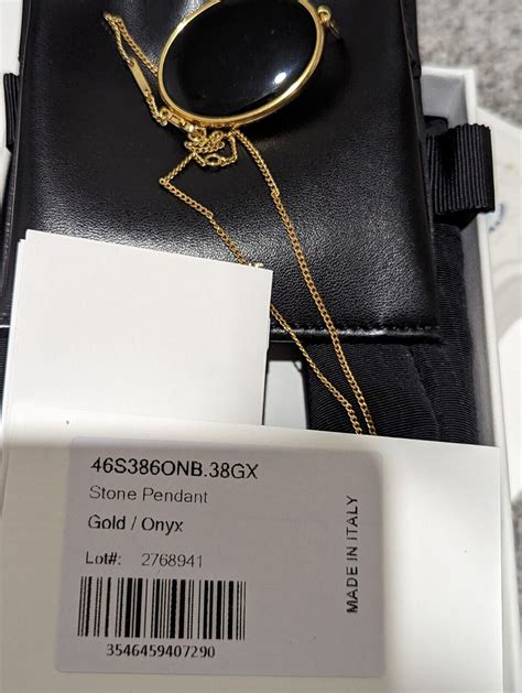 Céline Onyx Stone Pendant in Brass And Necklace 